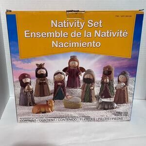 11 Piece Nativity Set Costco Resin with Box Christmas
